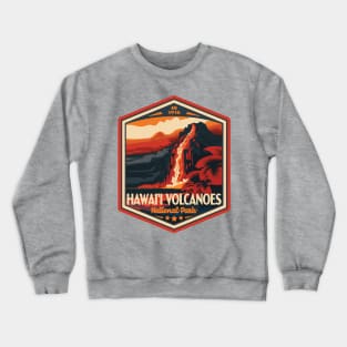 Hawai'i  Volcanoes  National Park Vintage WPA Style National Parks Art Crewneck Sweatshirt